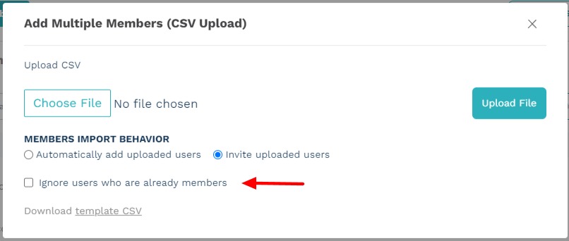 Teams CSV Upload - Ignore users who are already members